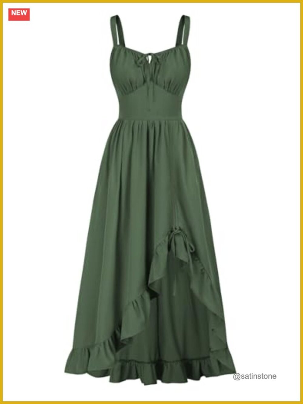 Renaissance Corset Dress Flowy High Low Sundress Cottagecore